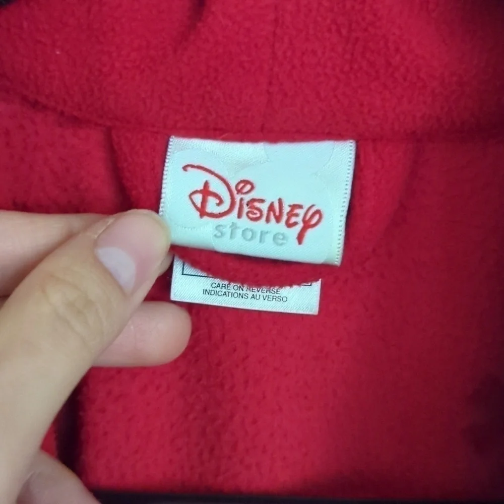 Disney Store Winnie Pooh and Eeyore Red Snowflake Fleece  Robe Size XS/ S